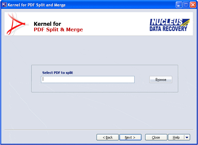 Splitting options in Kernel for PDF Spit & Merge