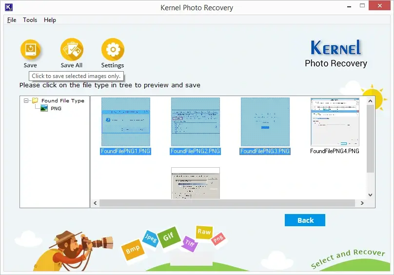Saving images to restore them
