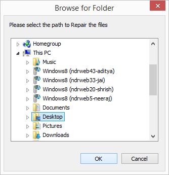 Selecting a location on the system