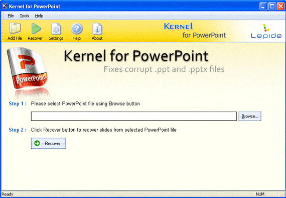Launch PowerPoint Recovery Software
