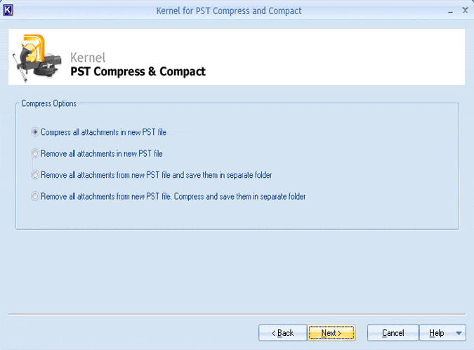 Compress options in Kernel for PST Compress & Compact