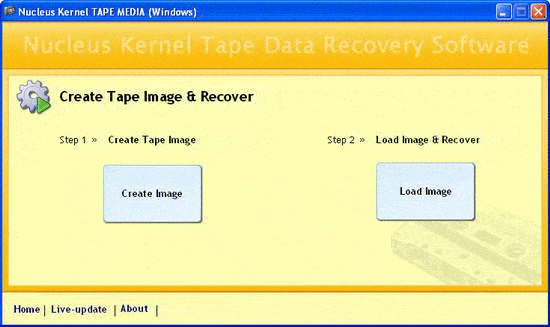 Main screen of Kernel Tape Recovery