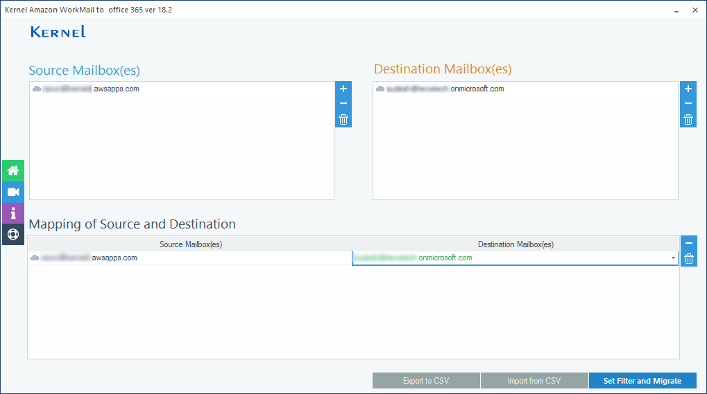 Set Filter and Migrate