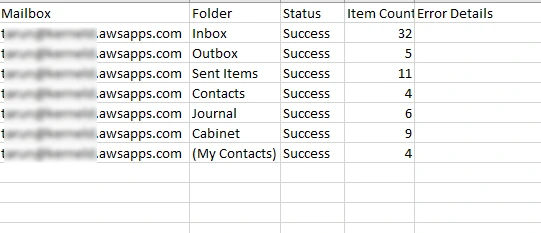 Single mailbox is migrated