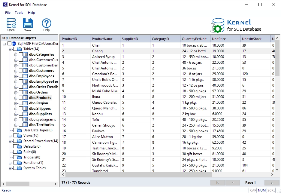 Get the clear preview of selected data.