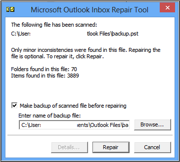 Start the repairing process