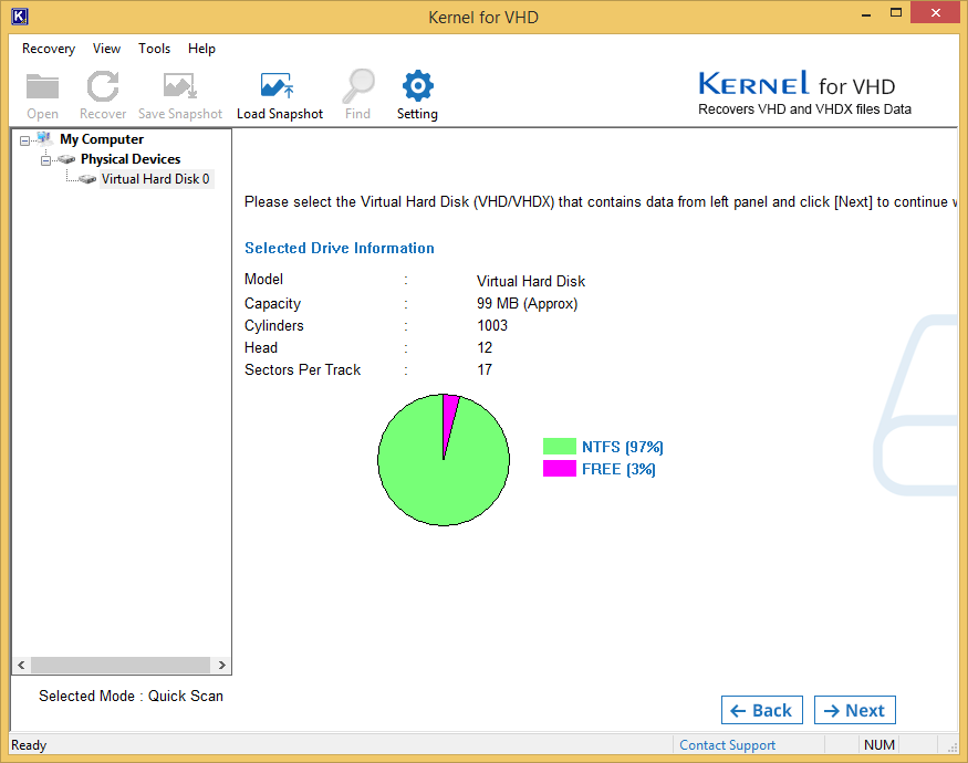 Selecting the desired drive