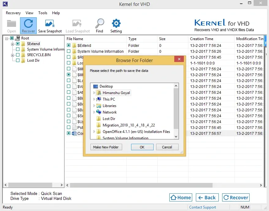 Preview the recovered data