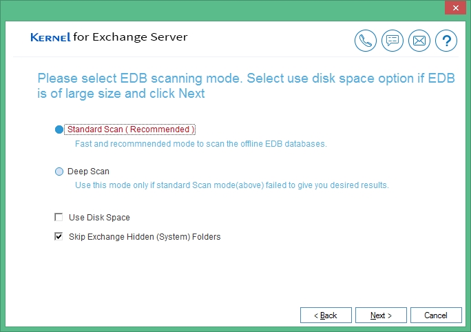 Choose suitable scan mode.