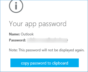 choose to copy password to clipboard