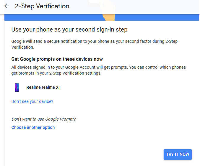 Notification will appear on your phone screen to confirm the sign-in