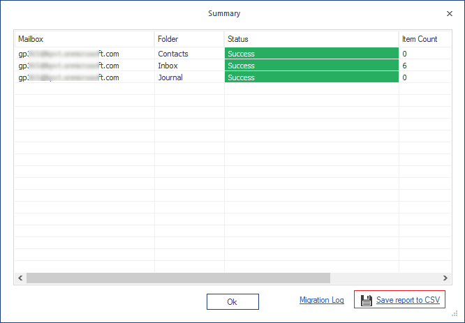 Save the report to CSV file