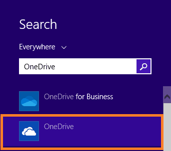 Click on the OneDrive icon