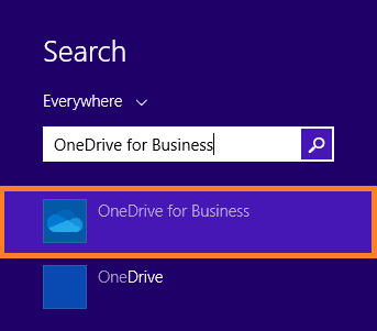 Open and click on OneDrive for Business