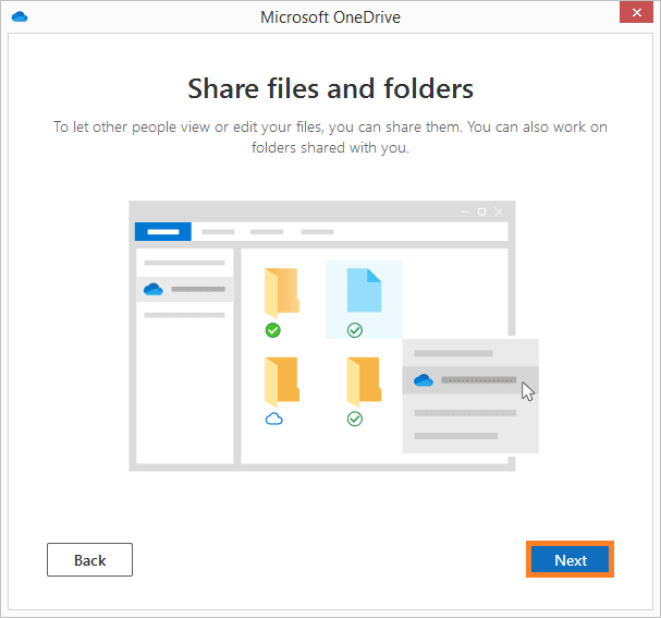 Share the OneDrive folder with others