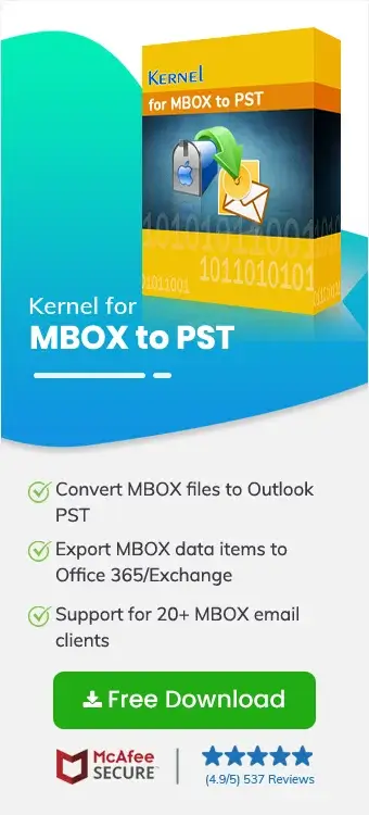 Kernel for MBOX to PST