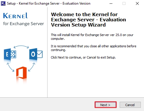 open the setup wizard