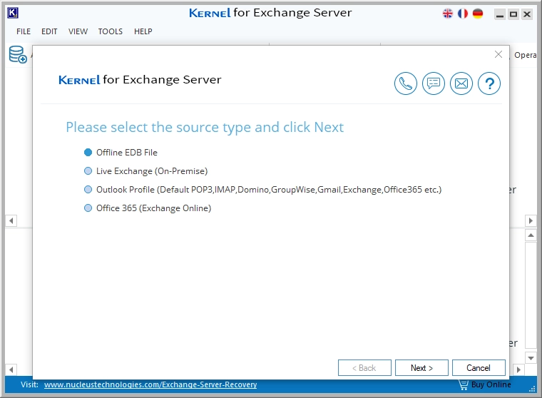 source type as Offline EDB