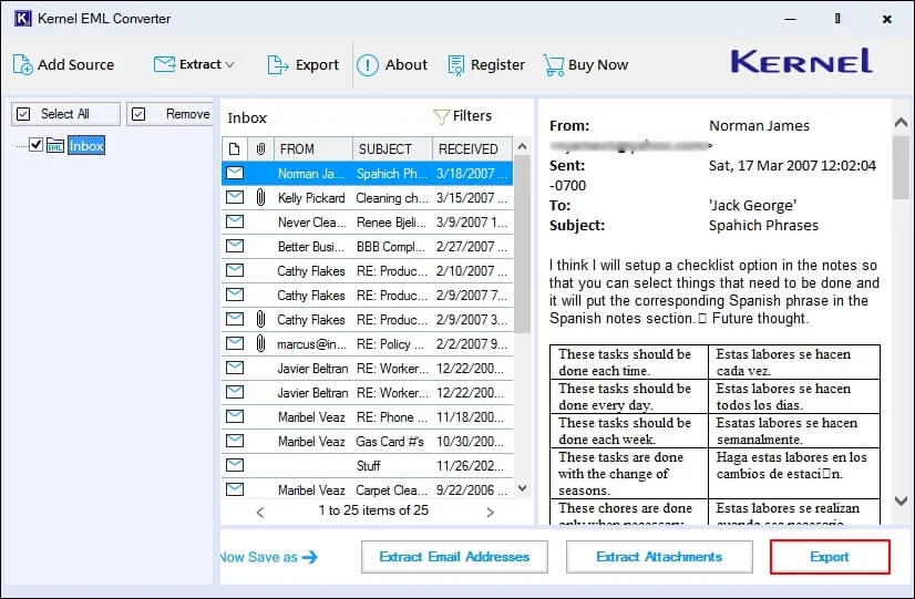 eml file preview