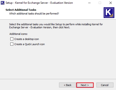 Specify the shortcut options