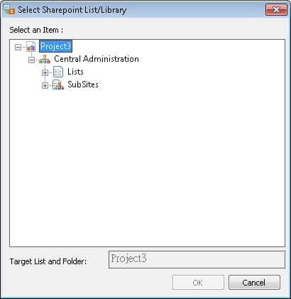 Select an item from Lists 