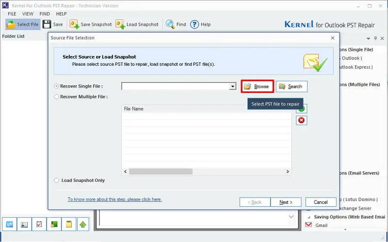 add a PST file