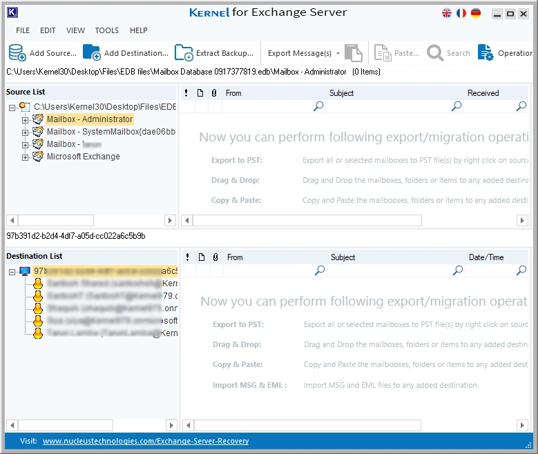 source and destination added successfully