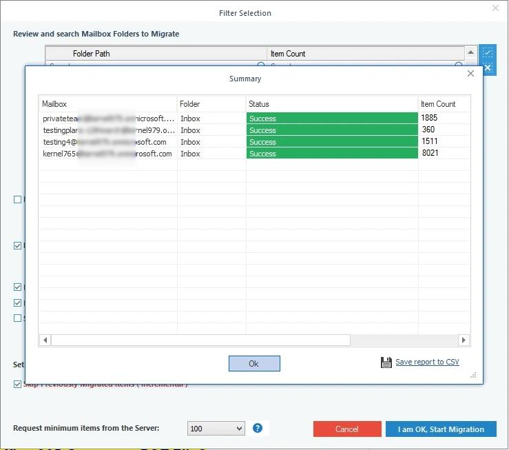 click on save report to csv