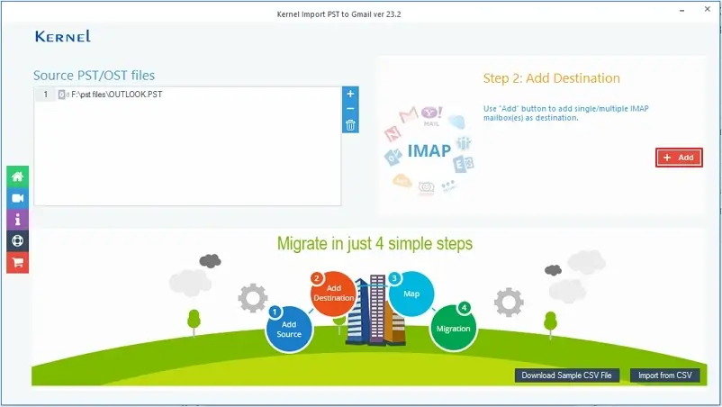 add the Gmail account