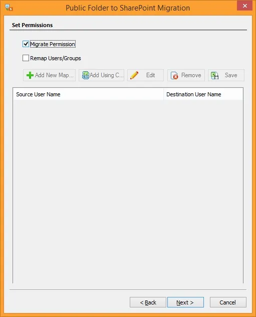 Select Migrate Permission then Click Next