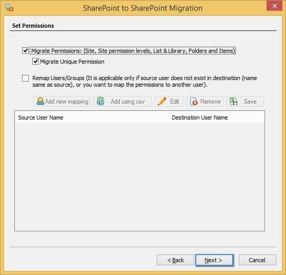 Set the permissions for data and map