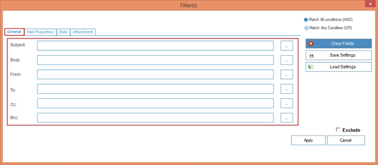 Attributes filter