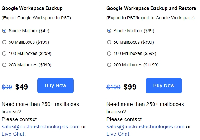 select any license according to requirements