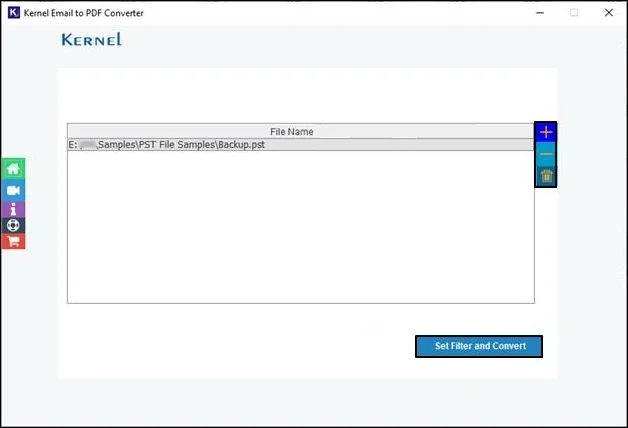 Click on Set Filter and Convert 