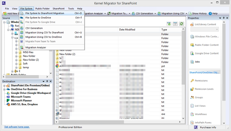 Select File System to SharePoint Migration