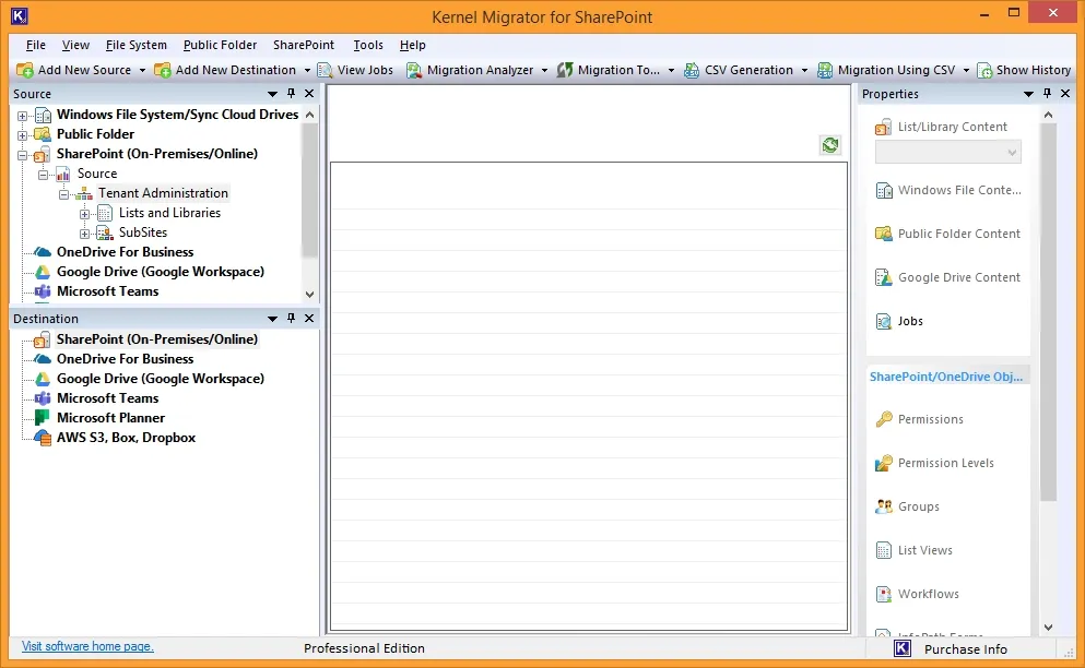 The SharePoint Site tenant will be added as the Source