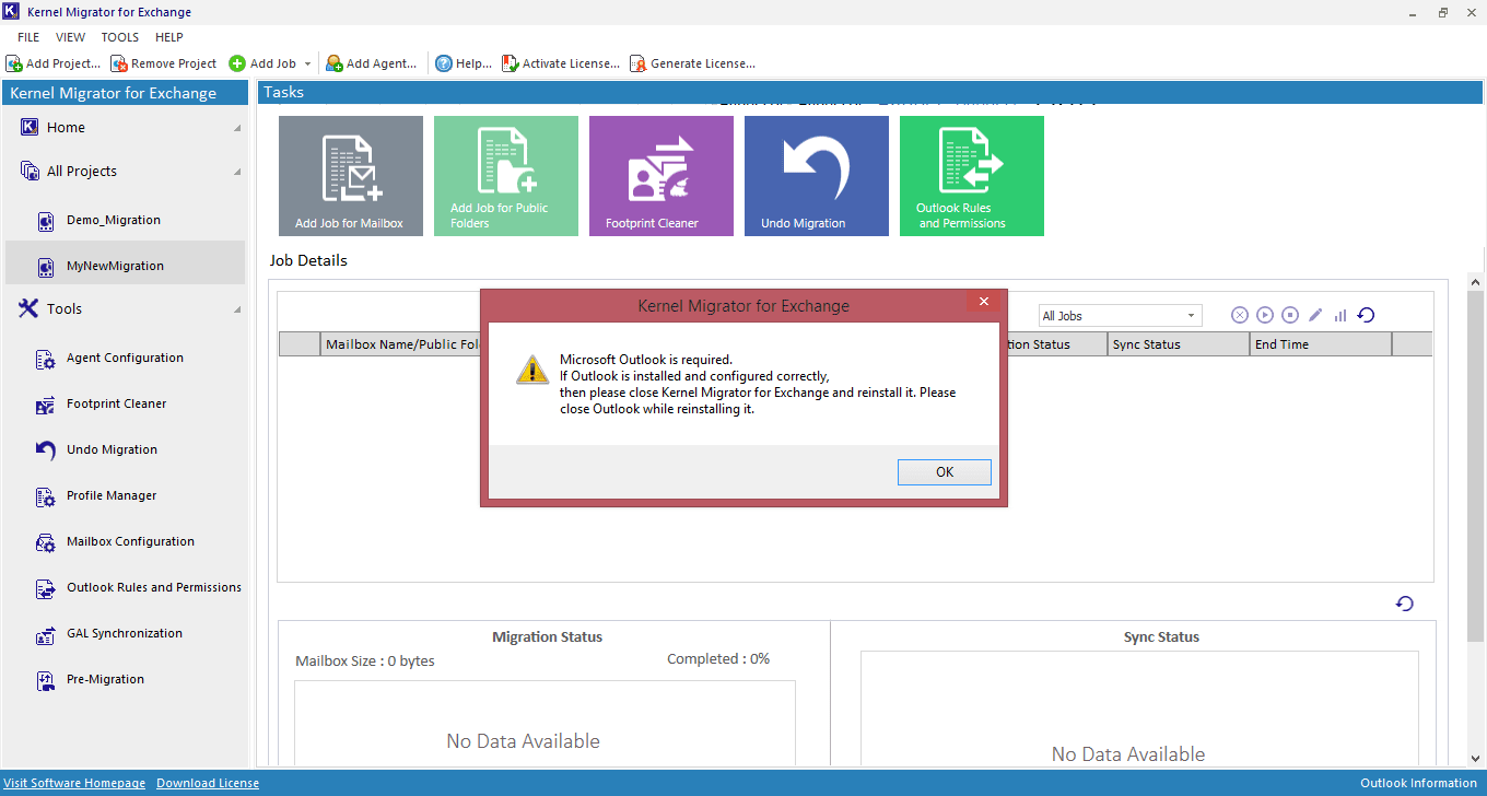 processes will not work in the absence of properly configured Outlook