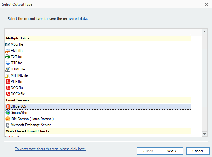 Click Import OLM files to Office 365