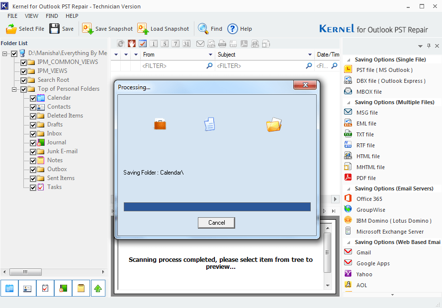 see the processing of your data