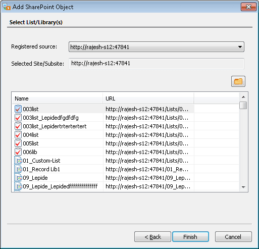 tool will display all the lists included in the SharePoint