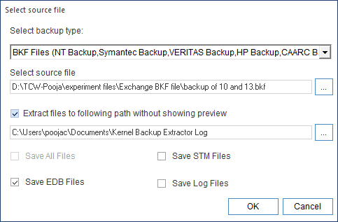 extract EDB files