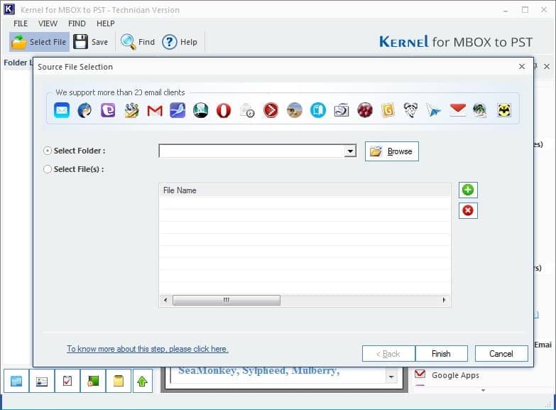 Launch MBOX to PST converter tool