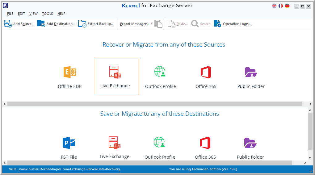 Select the Live Exchange option out of the given options