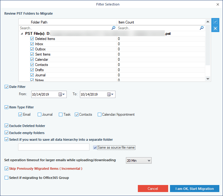 click I am OK Start Migration