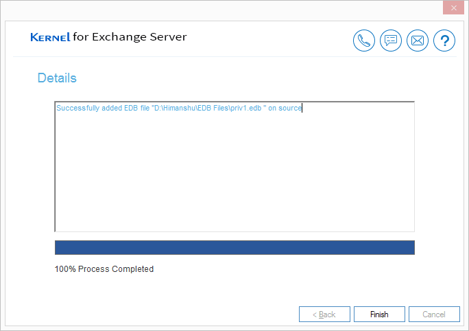 Click Finish to complete the process