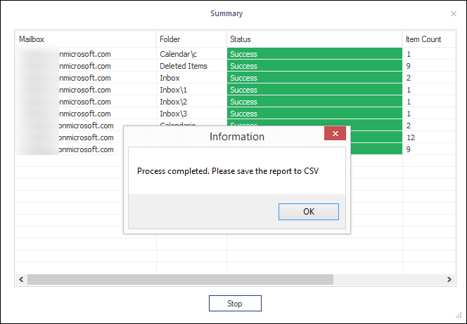 click OK to finish the process