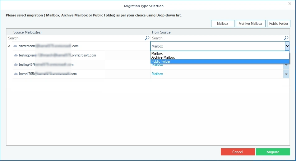 click migrate
