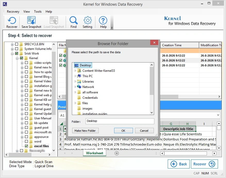 provide location to save file