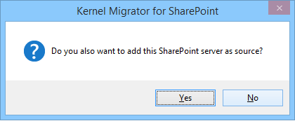 connect the SharePoint as the source