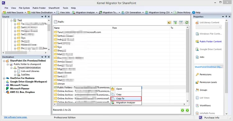 Go to the public folder and select Copy To option